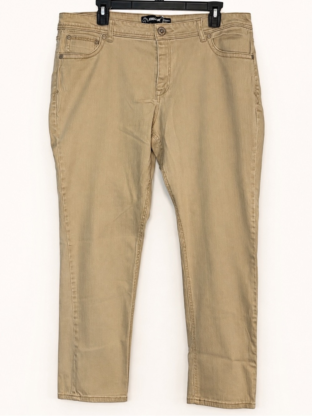 Jordache Skinny Jeans Women’s Size 18 Khaki Tan Stretch Mid Rise Skinny Y2K